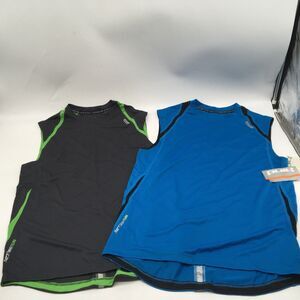 2 Hind Mens Running Tank Top M Blue Gray Sleeveless  Performance Shirts One NWT
